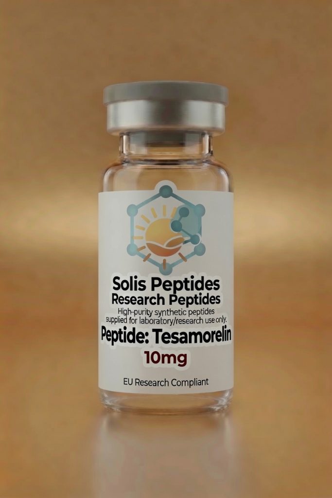 Tesamorelin research peptide — ≥98% HPLC purity, batch CoA | Solis Peptides